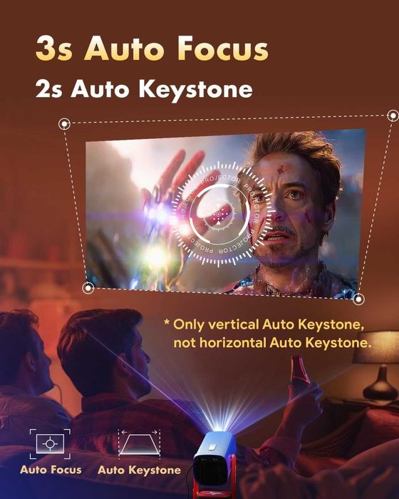 Wi Fi проектор с батерия на БЪЛГАРСКИ ЕЗИК SkyEcho К2, 150" Android 11