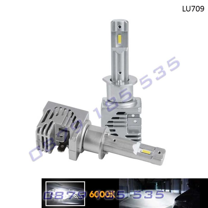 Компактни LED крушки H1 студено бяло  без вентилатор лед светлини фар