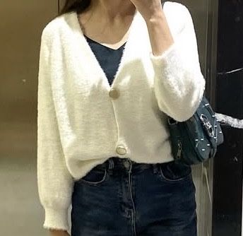 Кардиган белый пушистый