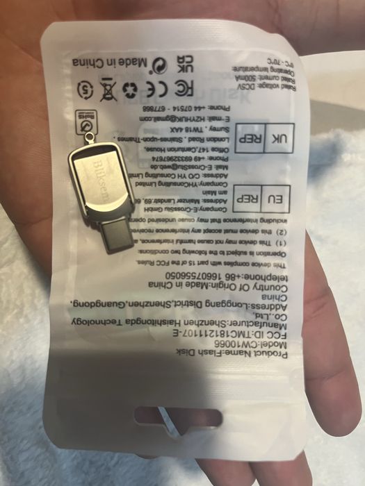 62GB USB +TYPE - C флашка за телефон и компютър (нова)