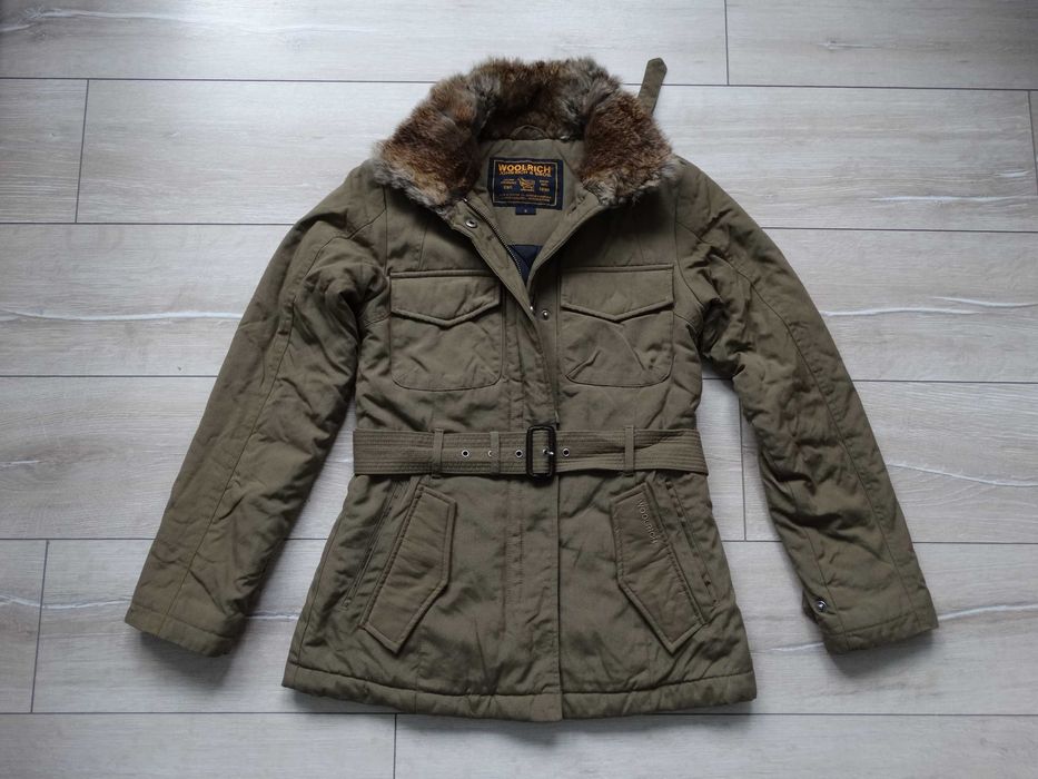 Woolrich Thermolite женско яке с яка от заек размер S