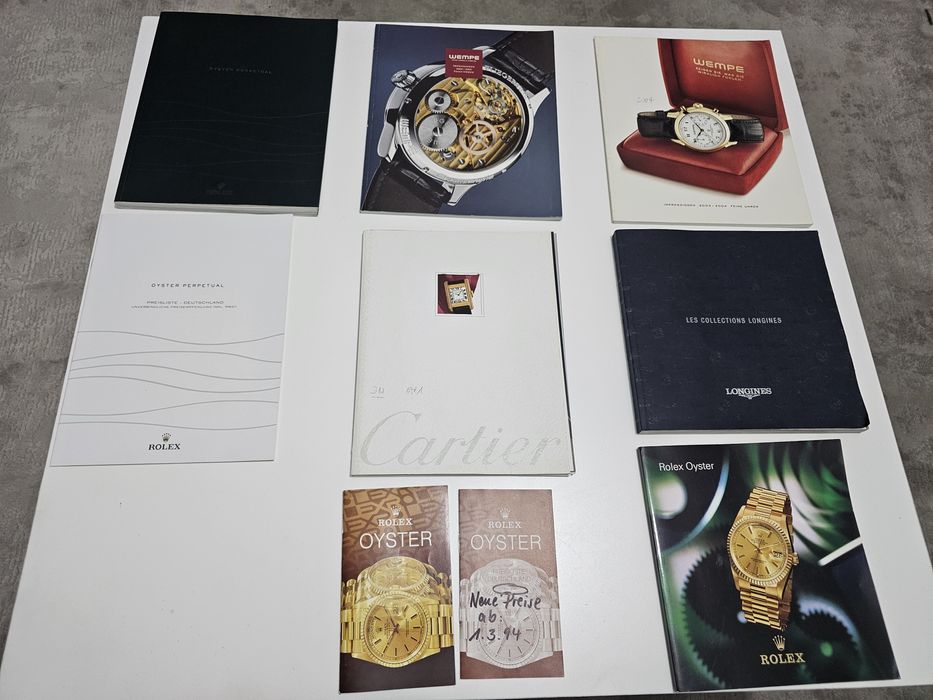 Cataloage de colectie Rolex, Cartier,Longines etc...