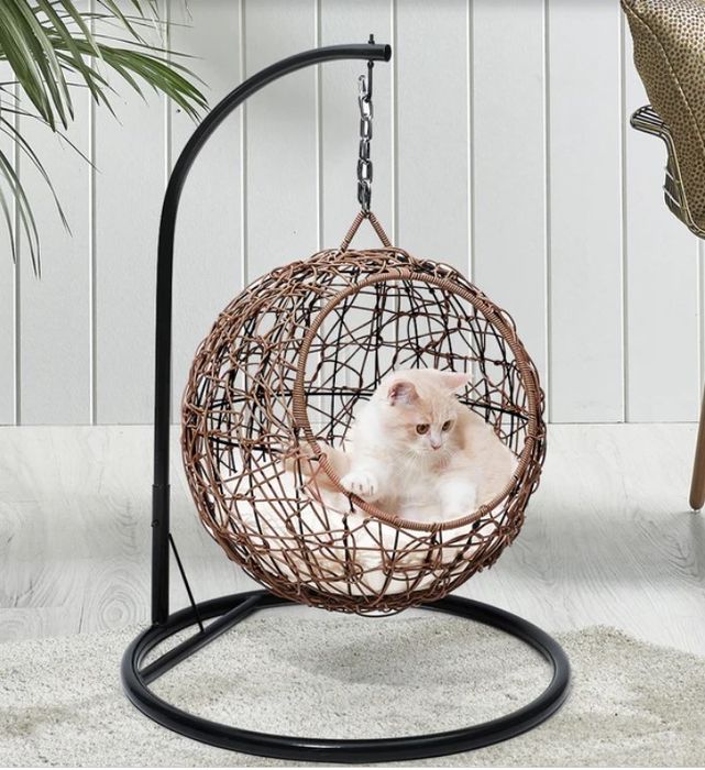 Vand fotoliu suspendat pentru pisici sau caini de talie mica cu perna