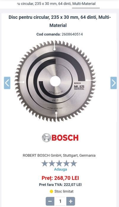Circular Bosch GKS 85 G cu accesorii