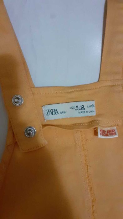 Детско жълто гащеризонче Зара 80-86см