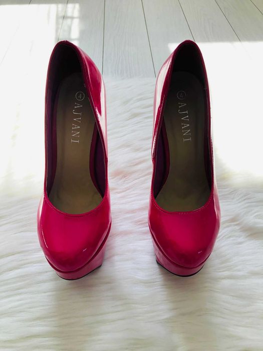 Pantofi cu toc, dama, fuchsia, nr 37, noi