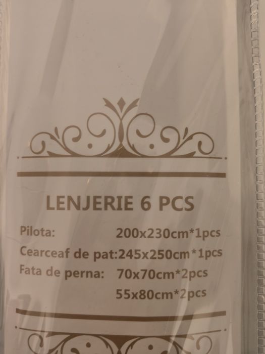 Lenjerie nouă pat finet pentru 2 persoane