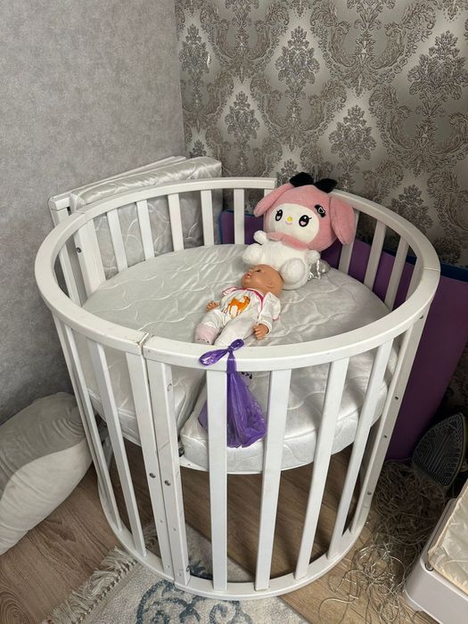 Круглая детская кроватка для новорождённого
Описание:
Продаётся кругла