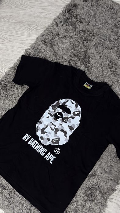 tricou bape cu imprimeu alb