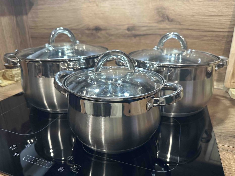 Комплект от 3 бр тенджери - Cheffinger