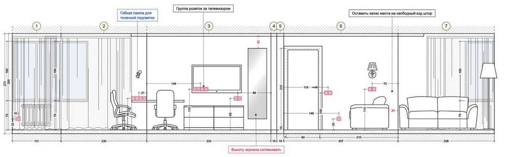 Планировочное решение и чертежи