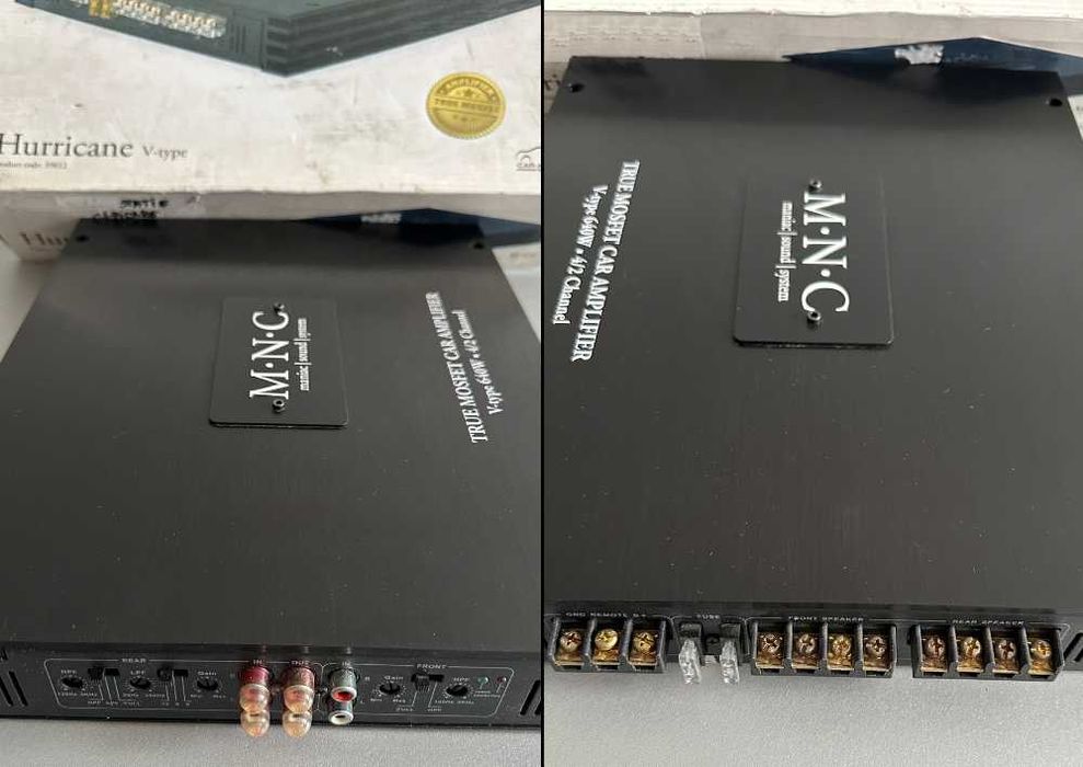 Statie amplificare MNC si difuzoare auto cu 3 cai