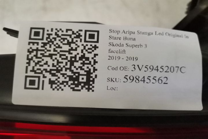 Стоп Ляво Крило Led Оригинален В Добро Състояние Шкода / Skoda Суперб