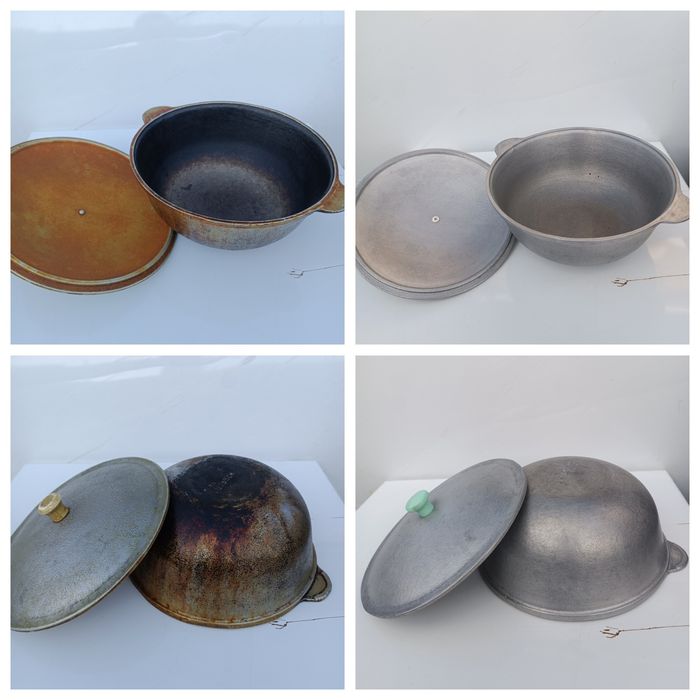 Чистка казана, сковороды