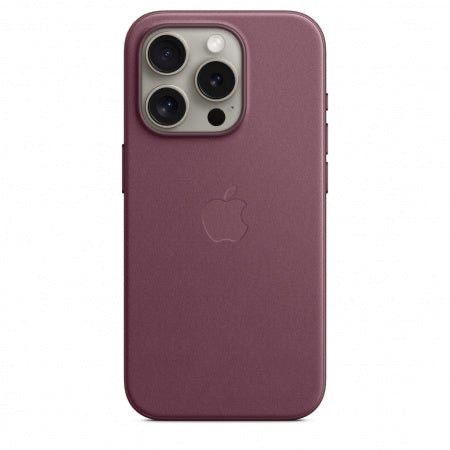 Husă Apple Originală din Piele pentru iPhone 15 Pro Mulberry