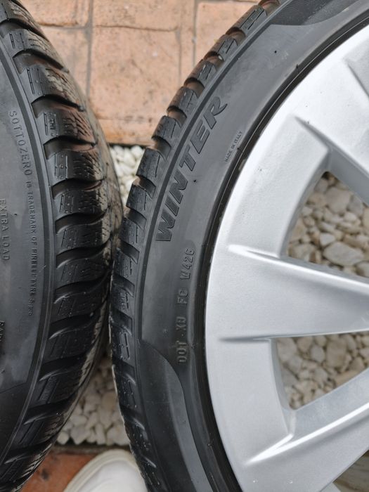 2 Roți / Jante 19" Tesla Model 3 + Anvelope Iarnă Pirelli + Senzori