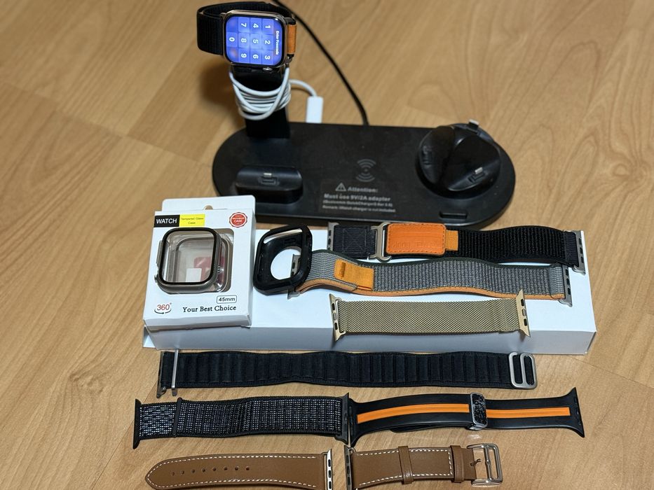 Apple watch series 7  cellular stainless steel 45mm safir