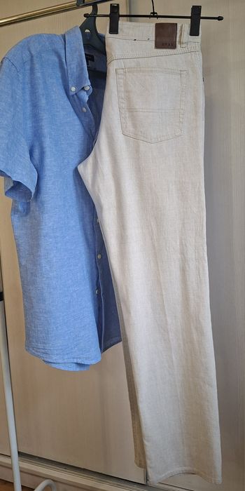 Джинсы из льна Brax Carlos