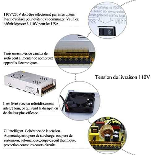 Захранване 12V 30A 360W AC/DC SMPS адаптер