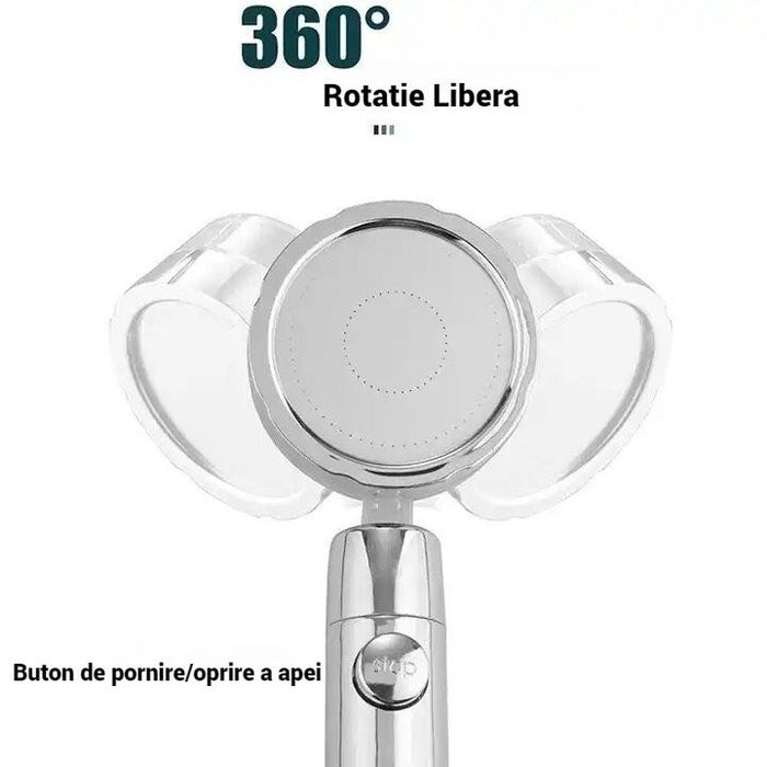 Cap de dus nou rotativ la 360