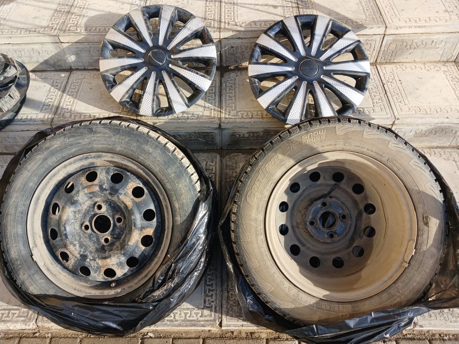 Диски штамп с резиной и колпаки в подарок.