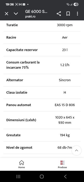 Generator curent Mosa diesel nou fabricat în Italia f