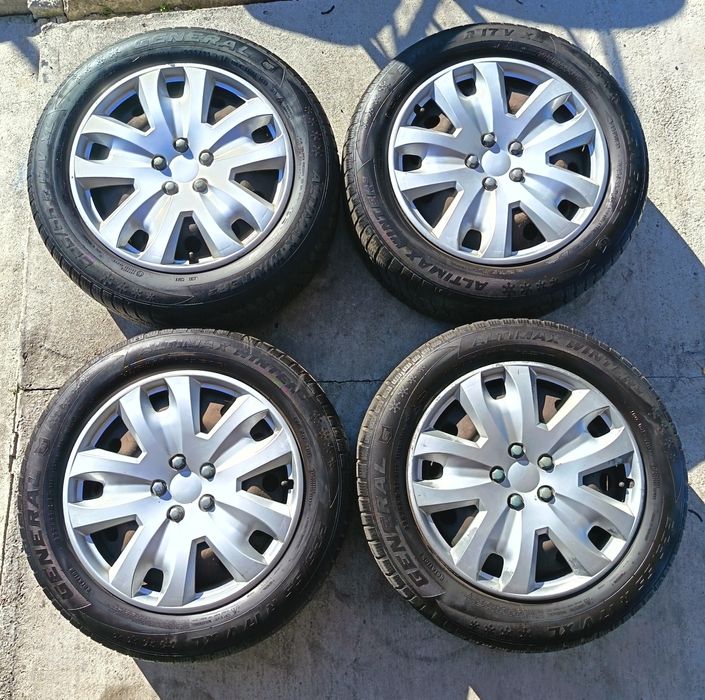 17ки железни джанти 5x108 със зимни гуми 225/55r17