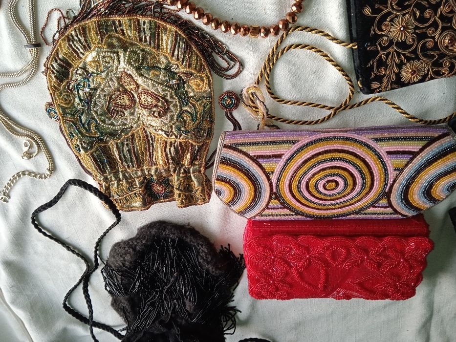 Театральные вечерние сумки из хрустального бисера