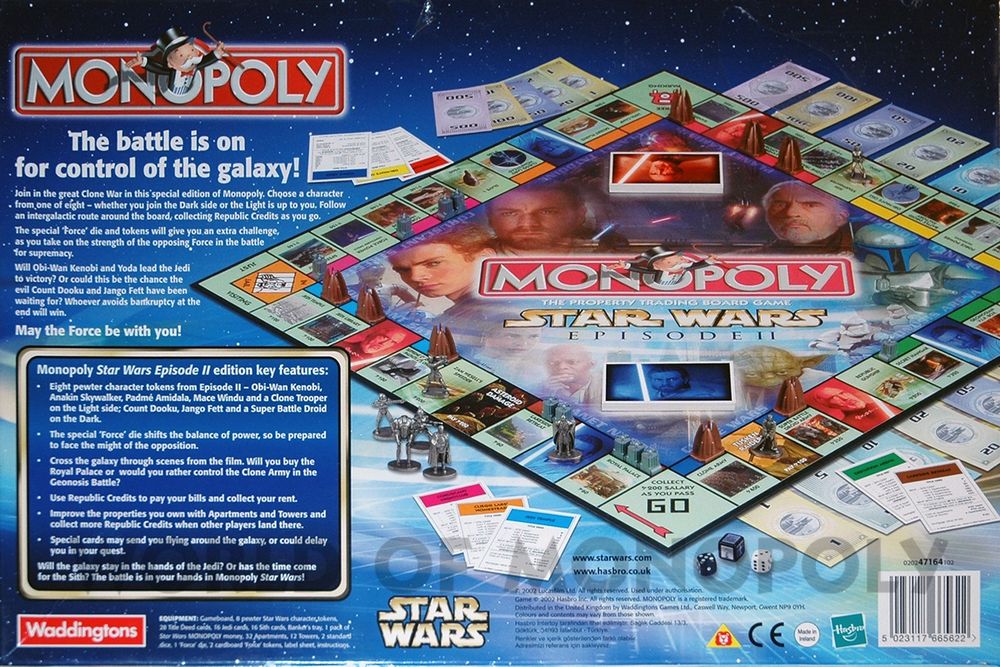 Joc boardgame Monopoly Star Wars ep2, editie de colectie