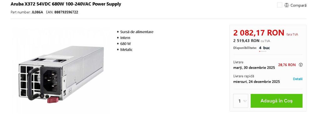 Sursa alimentare Aruba X372 54VDC