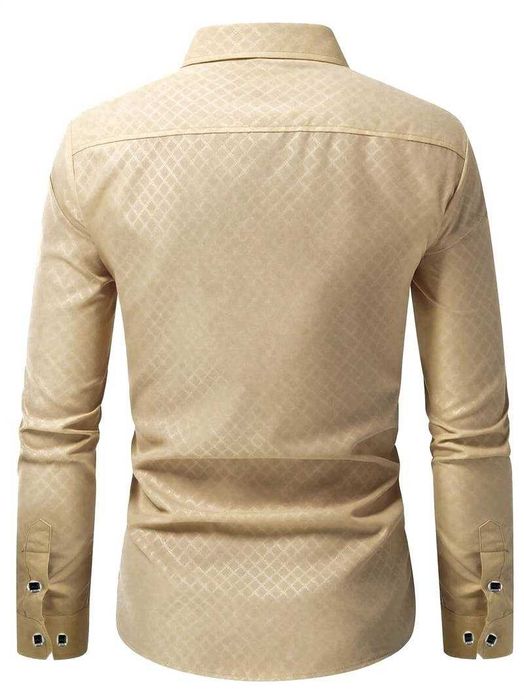 Нова мъжка бежова риза, размер  Л / ХЛ , размер L / XL