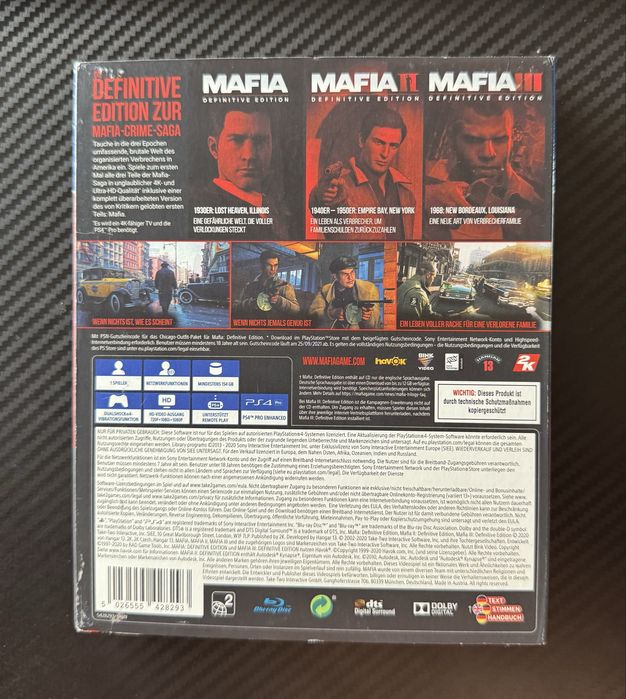Mafia Trilogy PS4  перфектно състояние 3 диска