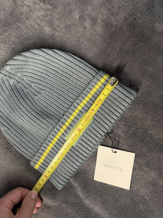 Calvin Klein Patch Rib beanie caciula unisex gri marime OS noua