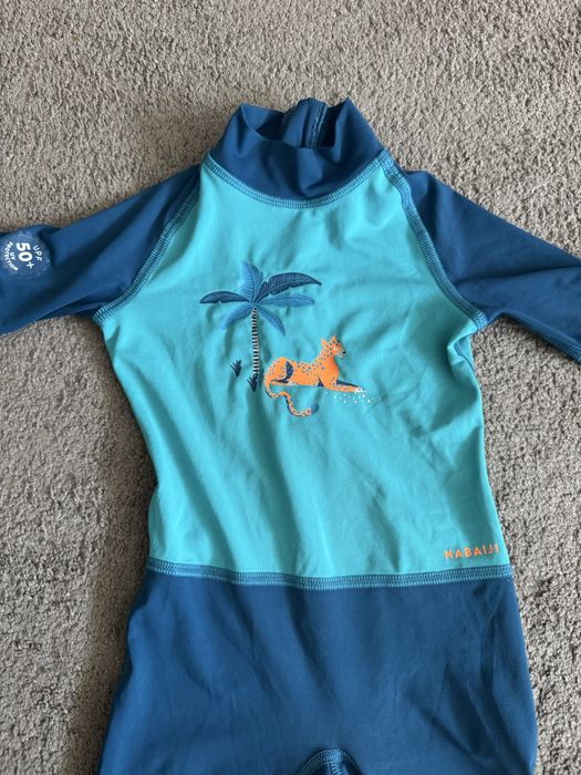 Combinezon anti UV UPF 50+ costum inot 2 ani Nabaji