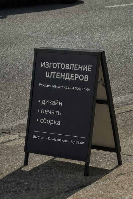 Рекламные штендеры, металлические, деревянные, стритлайны, стенд