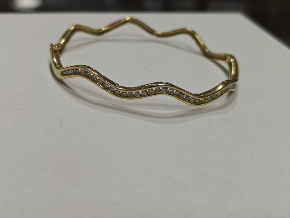 Brățară aur 14k 10.94gr diamante naturale(r)