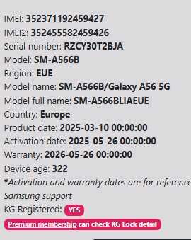 Samsung Galaxy A56 5G 128GB 8GB RAM