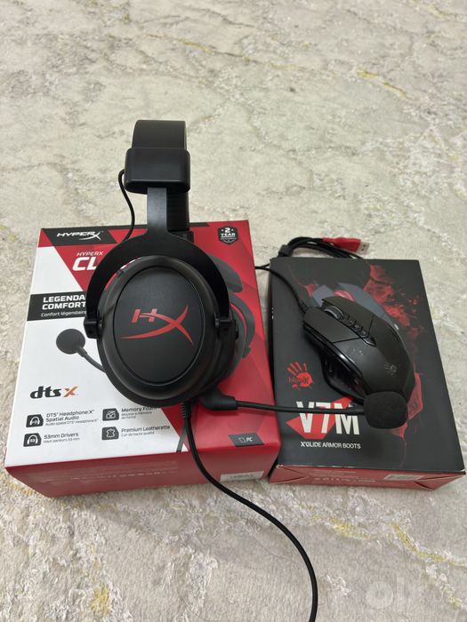 HyperX Cloud Core + Bloody V7M