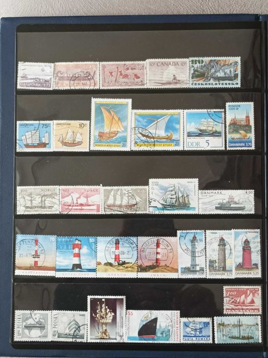 Колекции пощенски марки на теми Воден Транспорт, Транспорт и  Африка