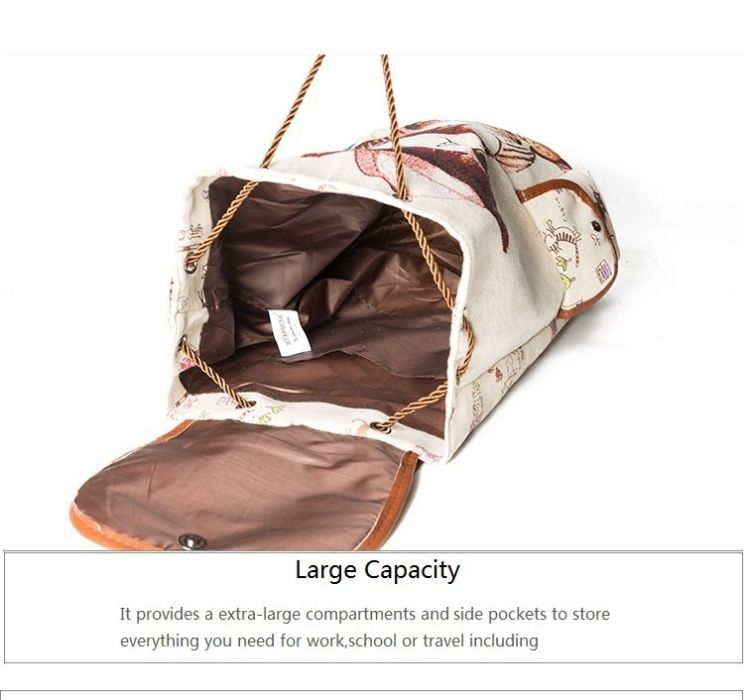 Раница за момичета от текстил canvas Раница за училище раница за спорт