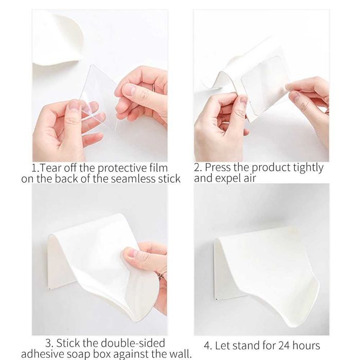 Sapuniera alba adeziva pt orice suprafata. Noua ambalata!