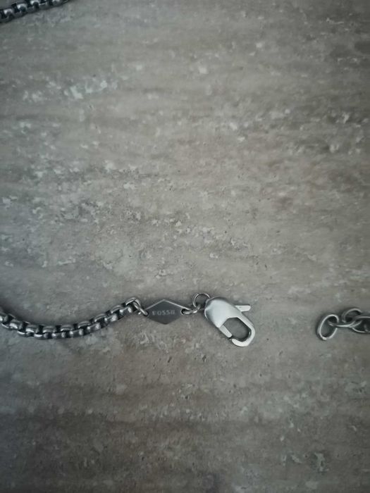 Set brățară și lănțișor fossil pentru bărbați