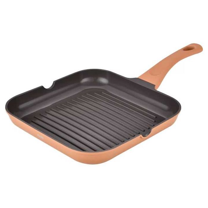 Tigaie tip grill din aluminiu  ceramica - 28 cm - ZG-ACS 11 TERRACOTTA