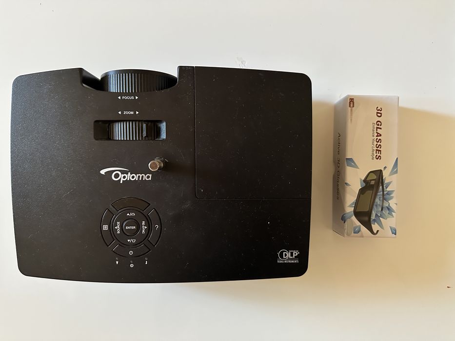Optoma x312 full 3D + ochelari DLP noi