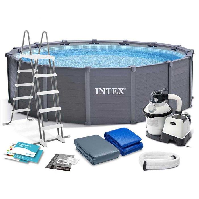 Басейн с плоскости графит - 478см х 124см - Intex