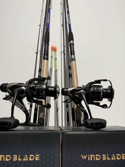 Set Feeder 2 lansete Wind TFD-05 3.6 m + 2 Mulinete WindBlade TJ 4000