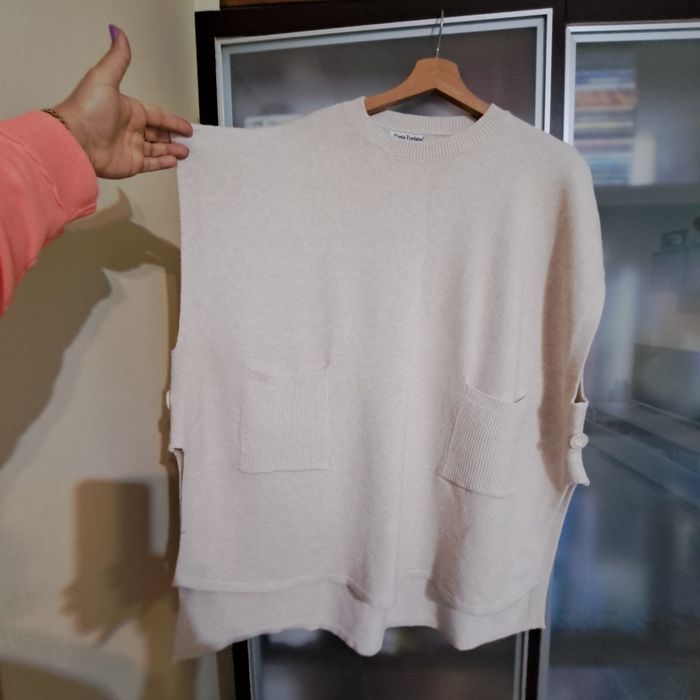 Vesta , poncho cashmere feeling