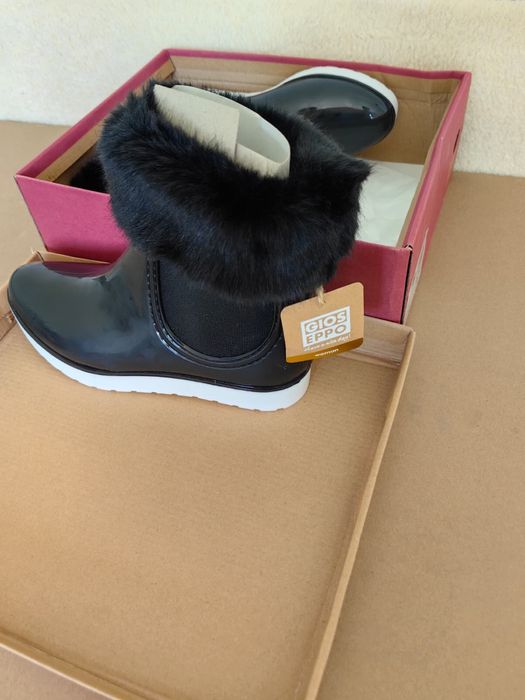 Cizme de ploaie din cauciuc imblanite