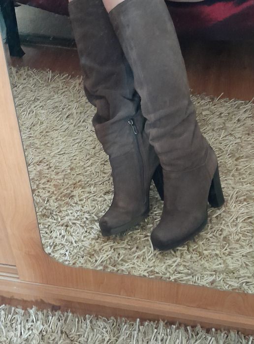 Сапоги замшевые и ботфорды