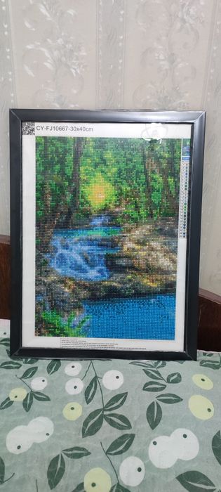 Алмазная картина со стразами 5D. 4шт